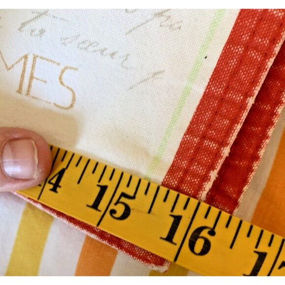 VINTAGE 4 Pc Cotton Placemat French Country Chic Cottage Kitchen Red Tan Fruit - Picture 10 of 11